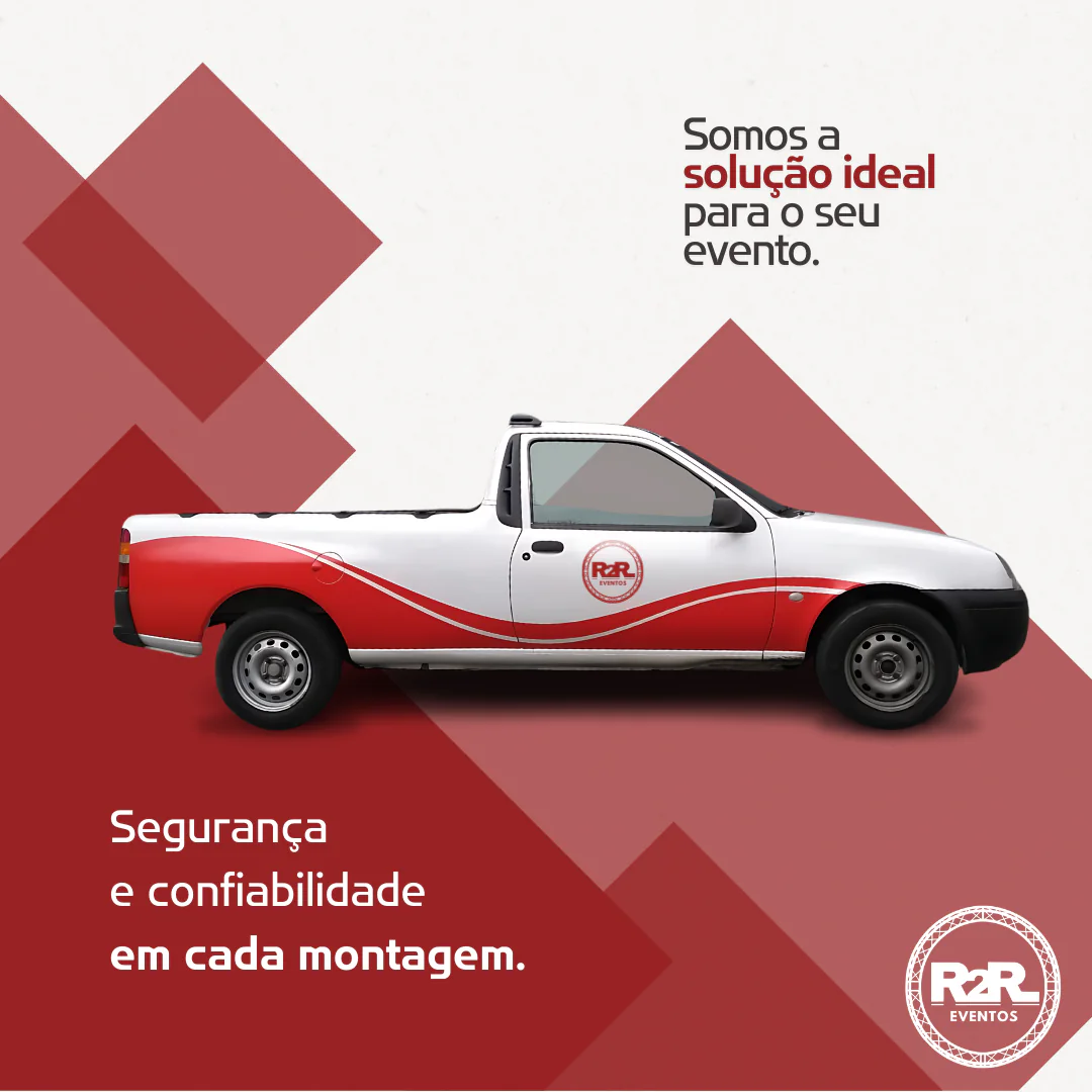 Pickup da frota própria da R2R Eventos